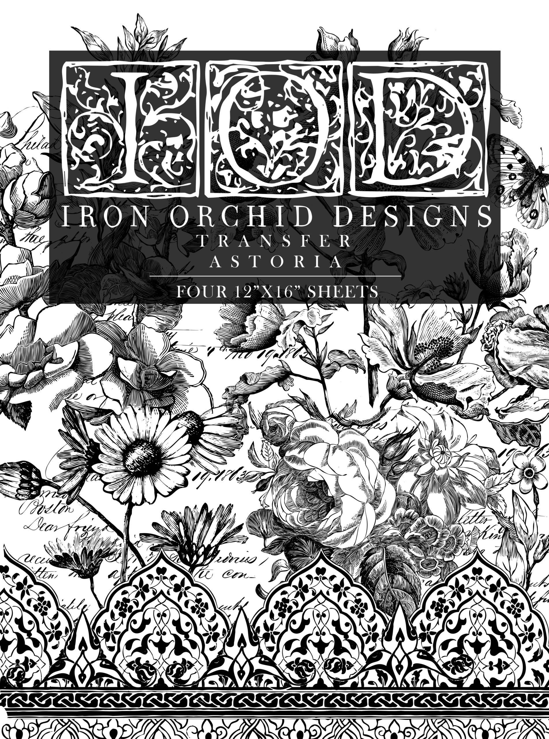 Iron Orchid Designs, Astoria IOD Transfer 12x16 Pad
